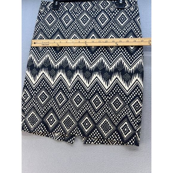 J. Crew The Pencil Skirt Women's Size 4 Aztec Print Lined Cotton Preppy - Picture 3 of 9